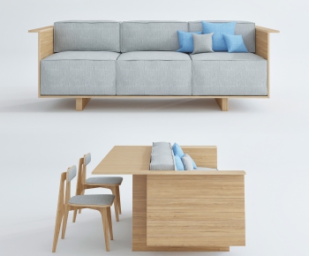 Modern Three-seat Sofa-ID:653615481
