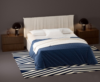 Modern Double Bed-ID:501778996