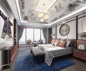 New Chinese Style Bedroom-ID:374185676