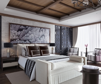 New Chinese Style Bedroom-ID:708219652