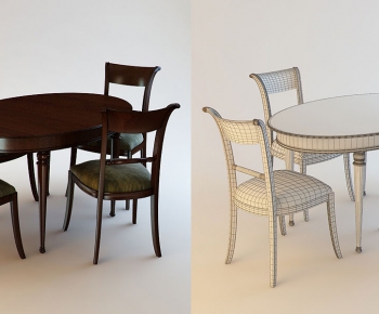 American Style Dining Table And Chairs-ID:882270259