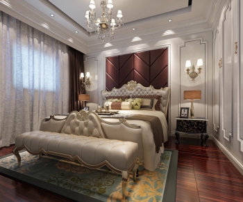 European Style New Classical Style Bedroom-ID:519608691