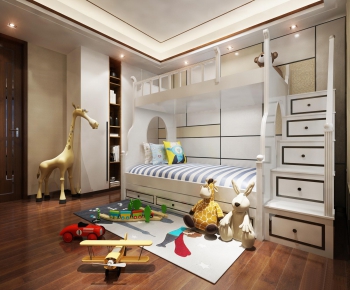 Simple European Style Children's Room-ID:602556849