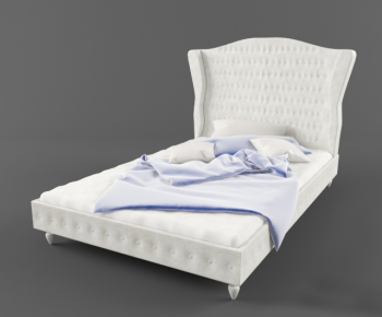 Simple European Style Double Bed-ID:993922858