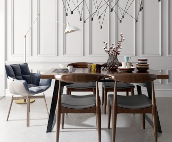 Nordic Style Dining Table And Chairs-ID:121416427