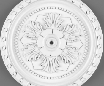 European Style Plaster Carved Top Plate-ID:156619868