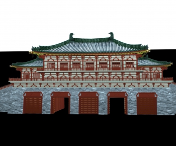 Chinese Style Ancient Architectural Buildings-ID:420943881