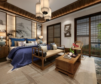 New Chinese Style Bedroom-ID:485562422