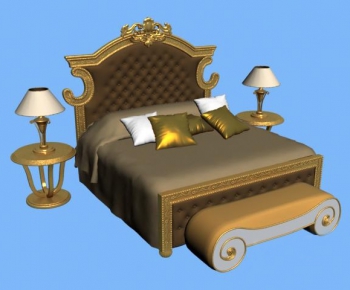 European Style Double Bed-ID:890126516