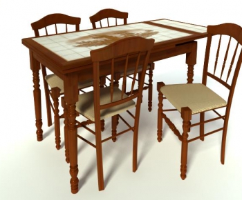 European Style Dining Table And Chairs-ID:965531298