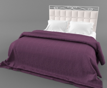 Simple European Style Double Bed-ID:333272327