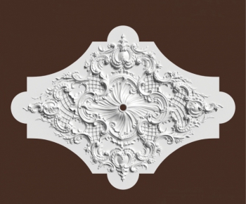 European Style Plaster Carved Top Plate-ID:940006578