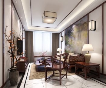 Chinese Style A Living Room-ID:697018493