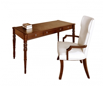 American Style Simple European Style Computer Desk And Chair-ID:387957147