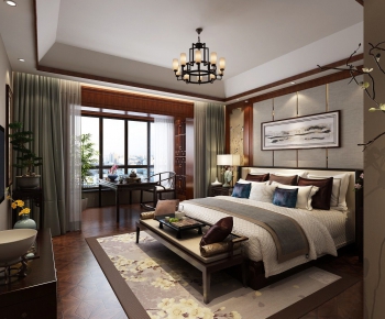 New Chinese Style Bedroom-ID:785476515