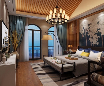 New Chinese Style Bedroom-ID:473461338
