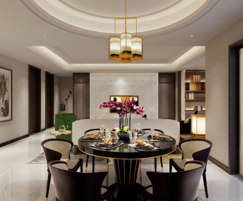 New Chinese Style Dining Room-ID:699042485