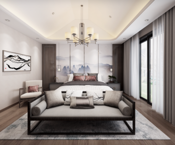 New Chinese Style Bedroom-ID:936150431