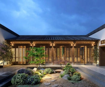 New Chinese Style Courtyard/landscape-ID:666745435