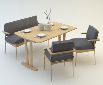 Modern Simple Style Dining Table And Chairs-ID:103657873