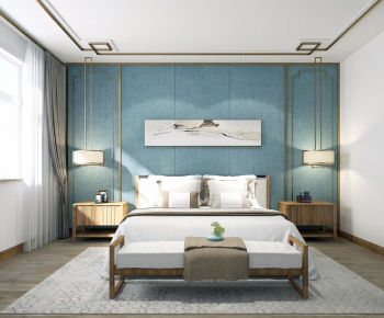 New Chinese Style Bedroom-ID:907665596