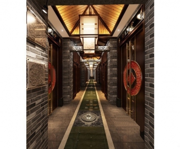 Chinese Style New Chinese Style Corridor Elevator Hall-ID:835360542