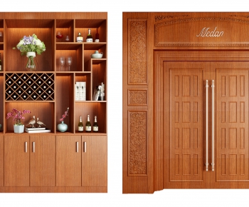 Simple European Style Wine Cabinet-ID:352953446