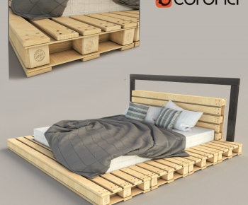 Modern Double Bed-ID:336858588