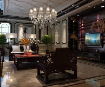 Chinese Style A Living Room-ID:810468991