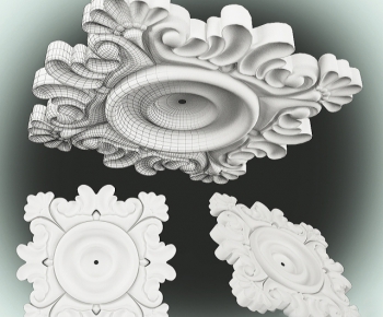 European Style Plaster Carved Top Plate-ID:944016362