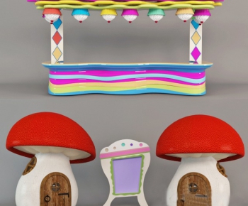 现代蘑菇屋游乐设备儿童器材-ID:348093484