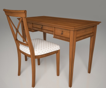 European Style Computer Desk And Chair-ID:305034437