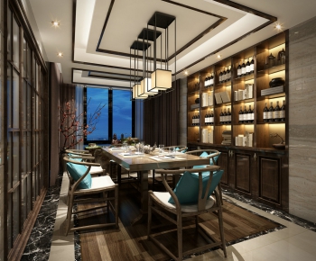 New Chinese Style Dining Room-ID:736311592