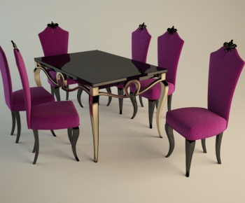 New Classical Style Dining Table And Chairs-ID:386118782