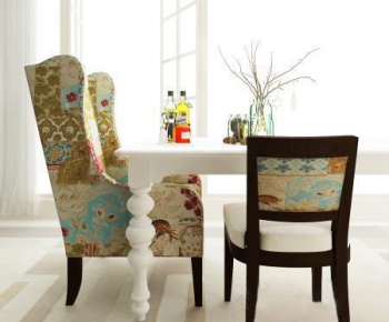 American Style Dining Table And Chairs-ID:988990788