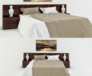 Modern Double Bed-ID:968201113