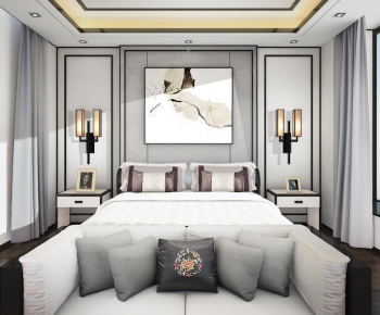 New Chinese Style Bedroom-ID:101899534