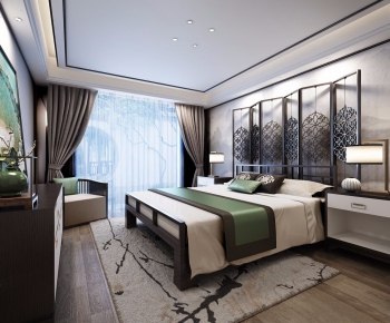 New Chinese Style Bedroom-ID:542040194