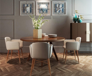 Modern Nordic Style Dining Table And Chairs-ID:330583612