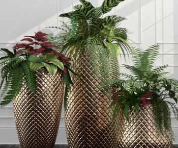 Modern Potted Green Plant-ID:563094277