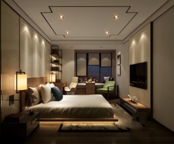 New Chinese Style Bedroom-ID:372035694
