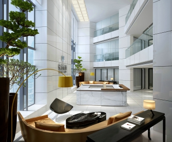 Modern Office Reception Desk-ID:606244378