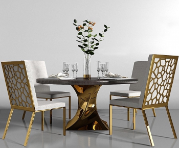 Post Modern Style Dining Table And Chairs-ID:320746813