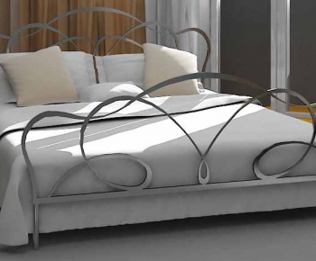 Modern Double Bed-ID:820441247