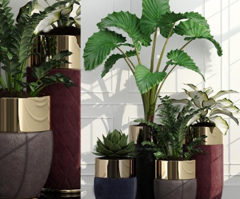 Modern Potted Green Plant-ID:749315929