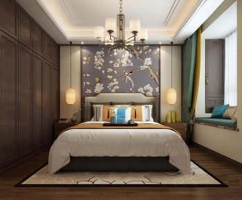 New Chinese Style Bedroom-ID:574354544