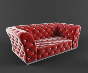 Simple European Style A Sofa For Two-ID:729616551