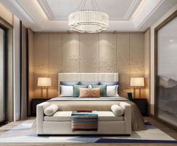New Chinese Style Bedroom-ID:369998573