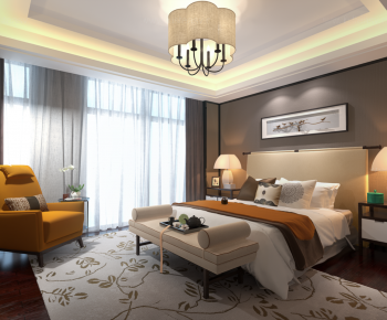 New Chinese Style Bedroom-ID:810893996