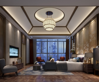 New Chinese Style Bedroom-ID:373239383